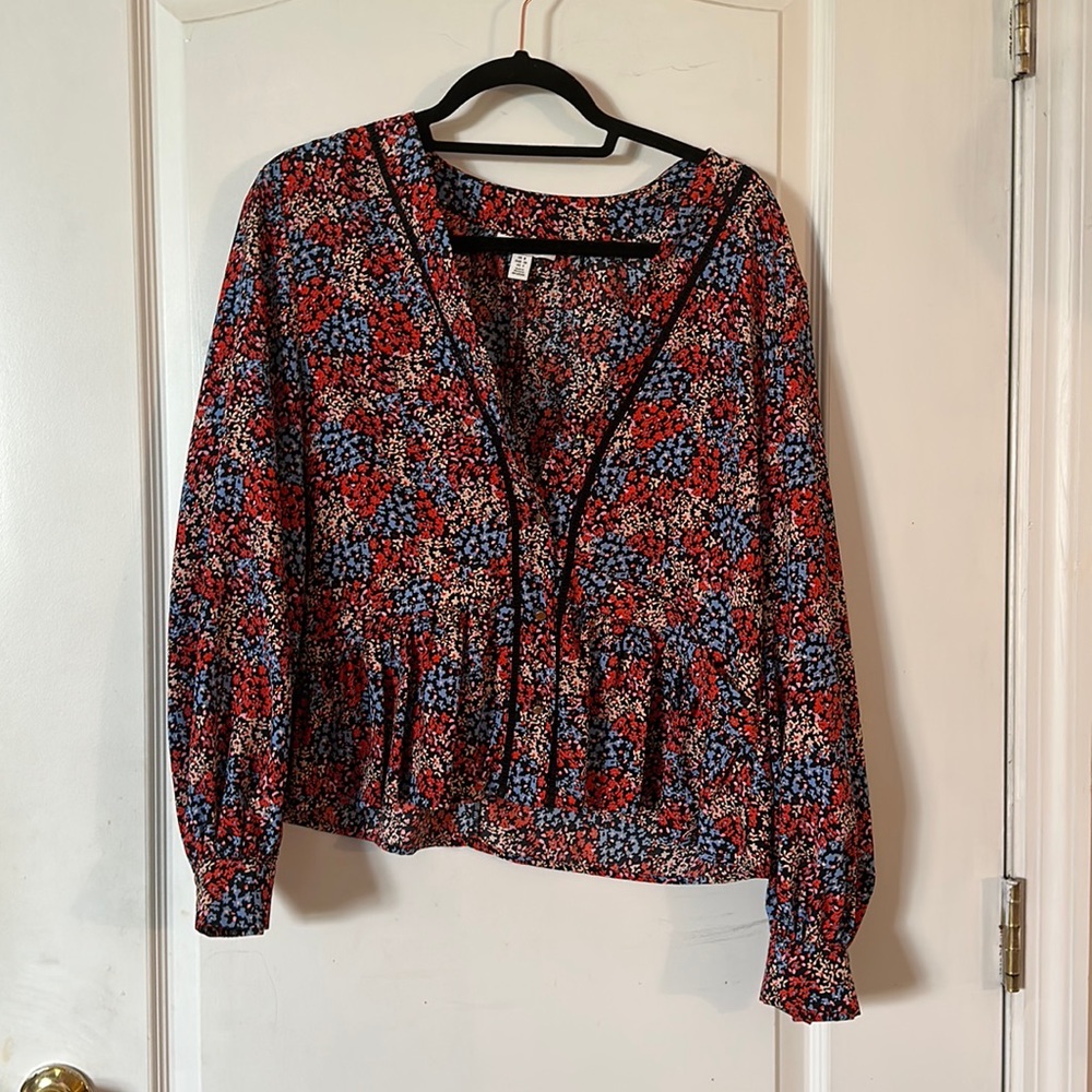 topshop floral blouse